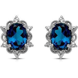 18k London Blue Topaz Earrings